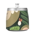thumbnail image 1 of Face Bear and Flowers Leaves Ashtray with Lid Smell Proof Cigarette Ashtray Stainless Steel Smokeless Ash Holder for Indoor Outdoor, 1 of 7