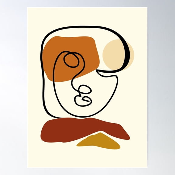 Face Beauty Art Line Abstract Poster Wall Art, Modern Wall Decor For Living Room Bedroom, 16x24 UNFRAMED