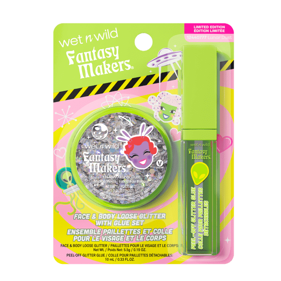 Wet n Wild Fantasy Makers Face & Body Loose Glitter With Glue Set, 0.19oz