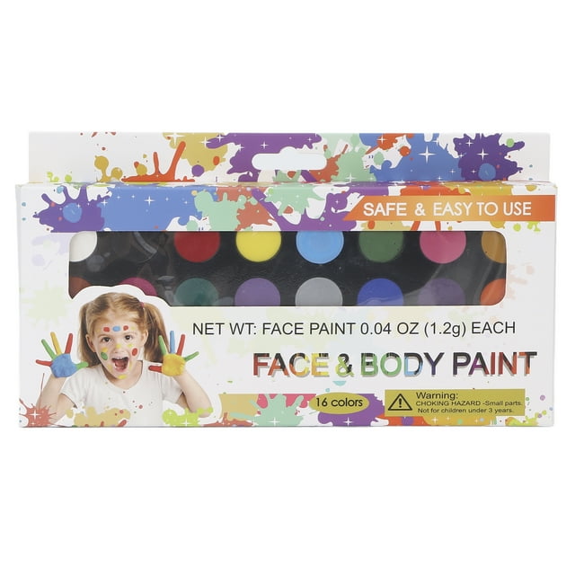Face Body Paint 16 Colors Safe Hypoallergenic DIY Halloween Party