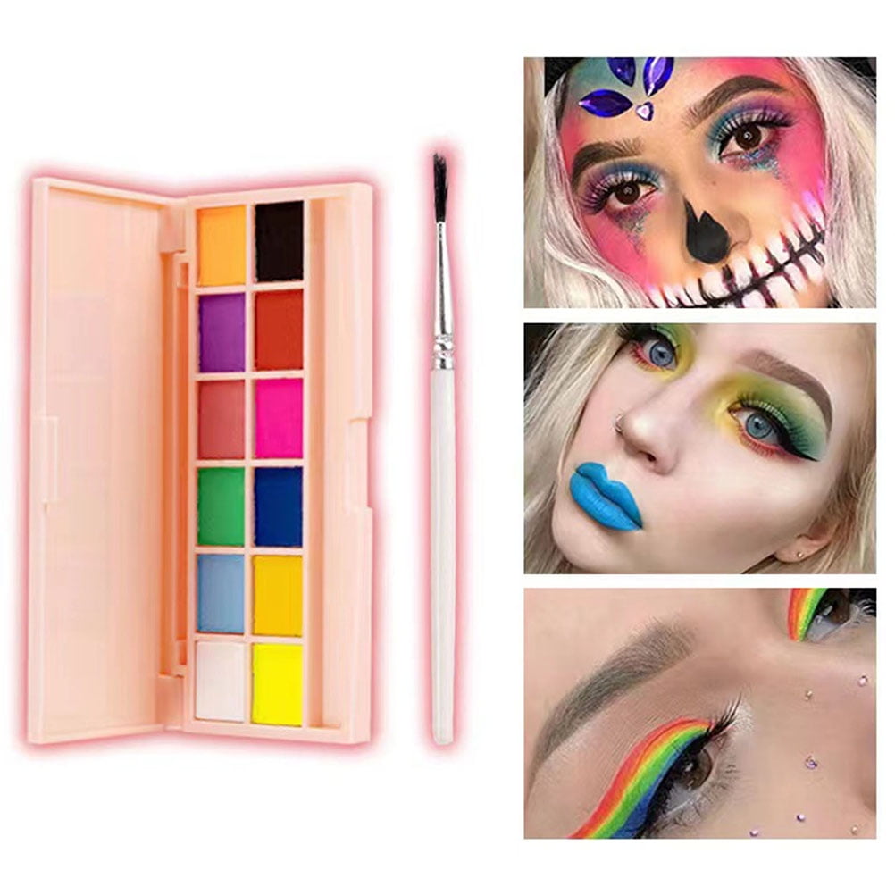 Face Body Paint Kit 6 Colors Water Based Face Painting Palette Set for