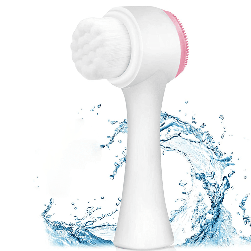 Face Brush 2 in 1, Facial Cleansing Exfoliating Brush with