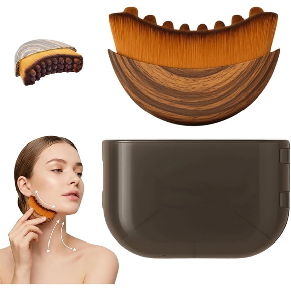 Face Brush for Lymphatic Drainage,Gua Sha Brush for Face,Lymphatic Contour Face Brush Eliminate Puffiness,Lifting and Firming,Sculpting, Improves Skin Glow,Fit The Skin Precisely