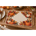 Face Card Place Mats, Layered Paper Cut Harvest, Set of 4, 12 x 18 in ...