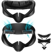 Face Cover Compatible with Meta/Oculus Quest 3S, Breathable Facial Interface with Sweat Guard Soft PU Face Foam Cushion, Light-Blocking Nose Pad and Air-Circulation Design