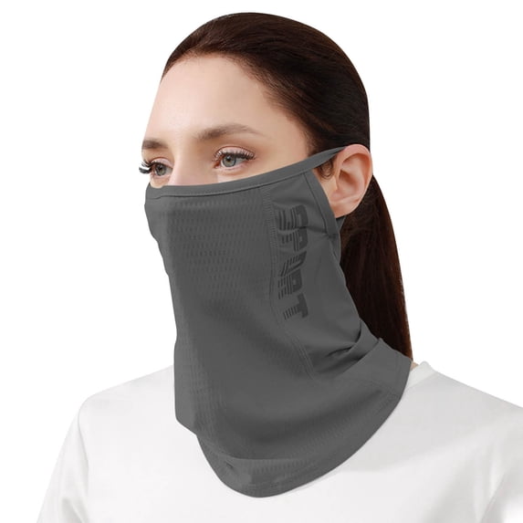 Face Cover for Sun Protection UPF 50+ UV Neck Protection UV Face Mask Covering Eye Dark Gray A