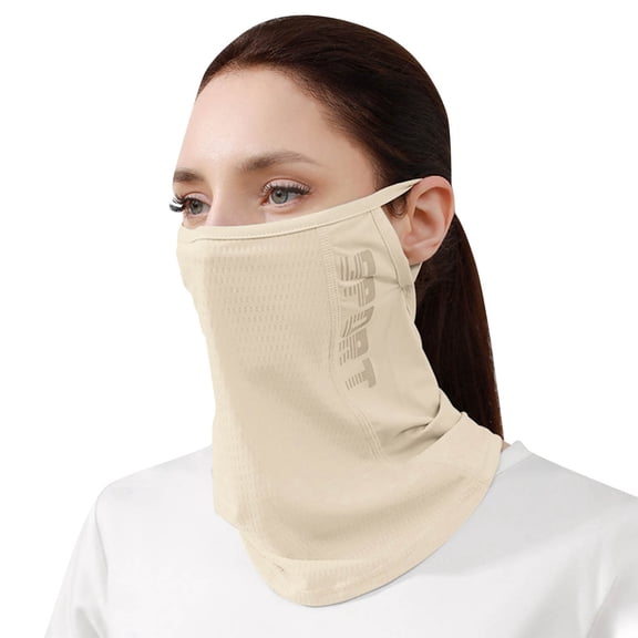 Face Cover for Sun Protection UPF 50+ UV Neck Protection UV Face Mask Covering Eye Light Yellow A
