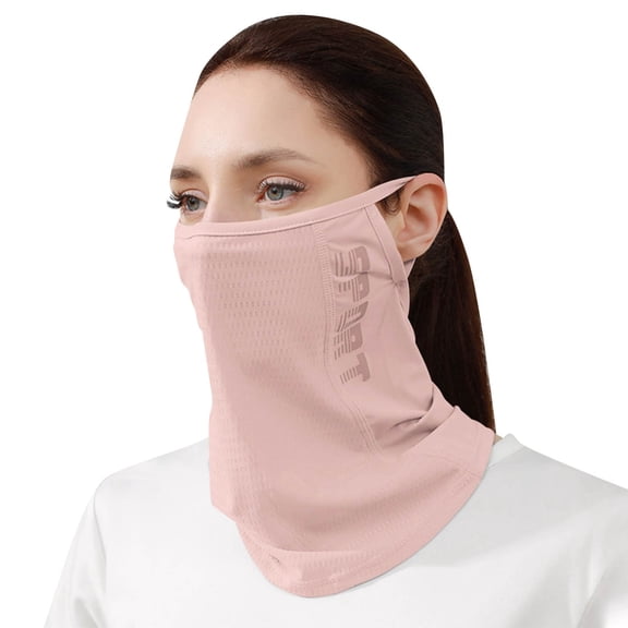 Face Cover for Sun Protection UPF 50+ UV Neck Protection UV Face Mask Covering Eye Pink A