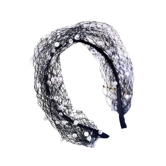 Face-Covering Veil Headband Elegant Mesh Headband Veil Face Net Wedding