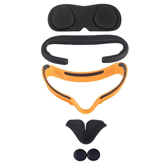 Face Cushion Pad and Facial Interface Set for Quest 2, Compatible with Quest 2 Original Spacer, with Breathability PU leather and Air-Circulation Design