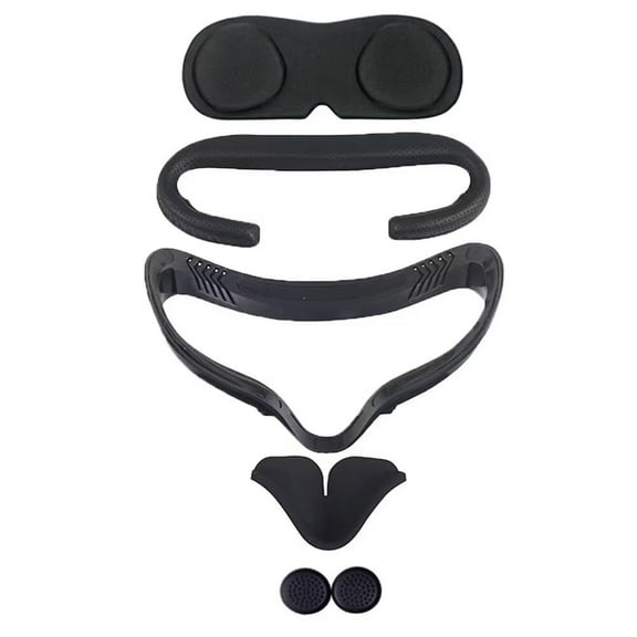 Face Cushion Pad and Facial Interface Set for Quest 2, Compatible with Quest 2 Original Spacer, with Breathability PU leather and Air-Circulation Design
