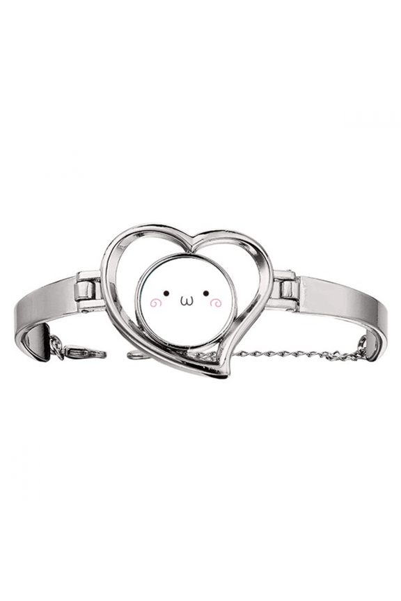 Face Cute Expression Art Deco Fashion Bracelet Heart Jewelry Wire Bangle