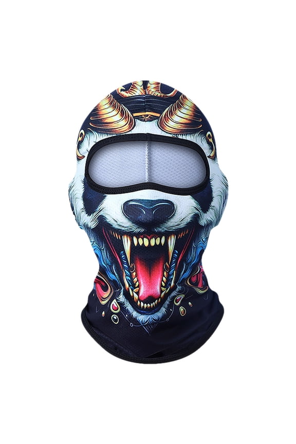 Face Cycling Shield for Outdoor Activities 3D Design Ski with Ears Sheisty for Music Carnival and Adventure