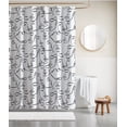 thumbnail image 1 of Face Doodles Dark Cream Polyester Canvas Shower Curtain, 1 of 6