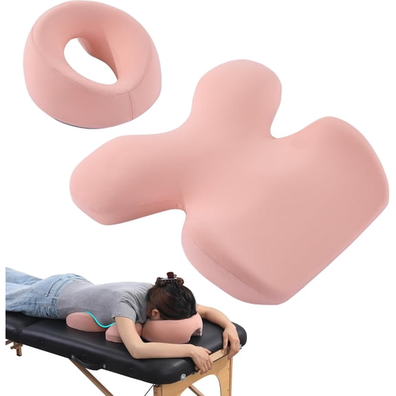 Face Down Massage Pillow, Face Down Pillow for Sleeping with Non-Slip Bottom, Home Head Cushion and Chest Cushion for SPA, Sleep