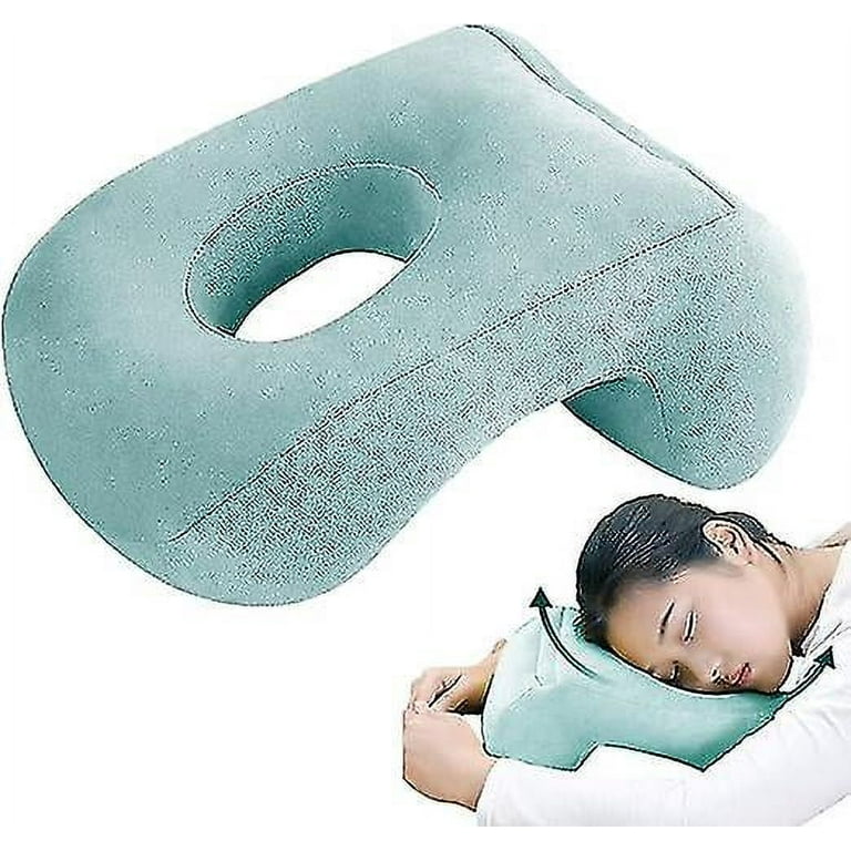 Face Down Pillow Comfortable Soft Sleeping Pillow With Arm Hole Donut Face Pillow Massage Head Cradle Facedown Desk Neck Support Pillow For Napping Walmart
