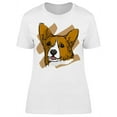 thumbnail image 1 of Face Drawing Of A Corgi T-Shirt Women -Image by Shutterstock, Female Medium, 1 of 2