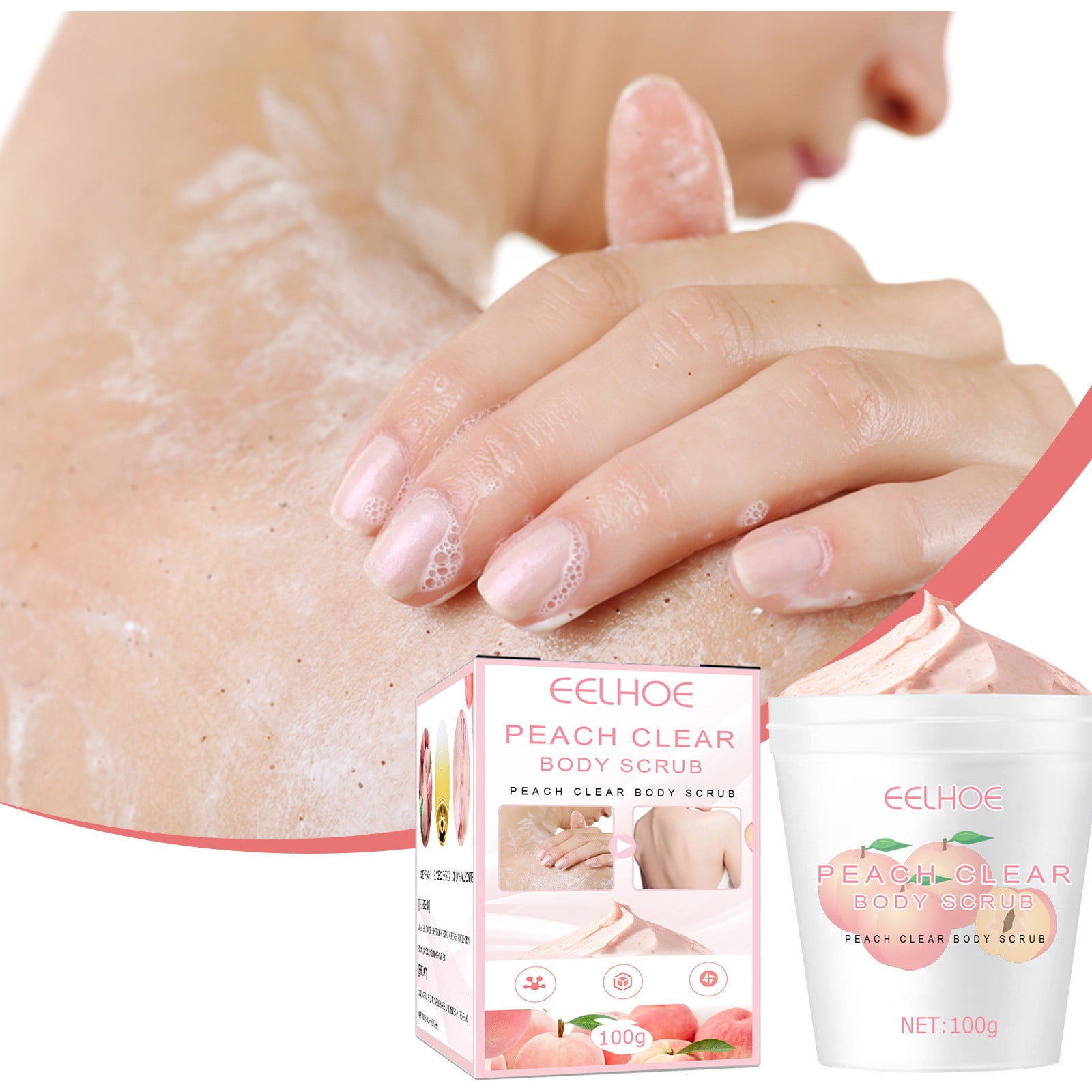 Face Exfoliating Scrub Cream Super Feeling Honey Peach Scent Refreshing