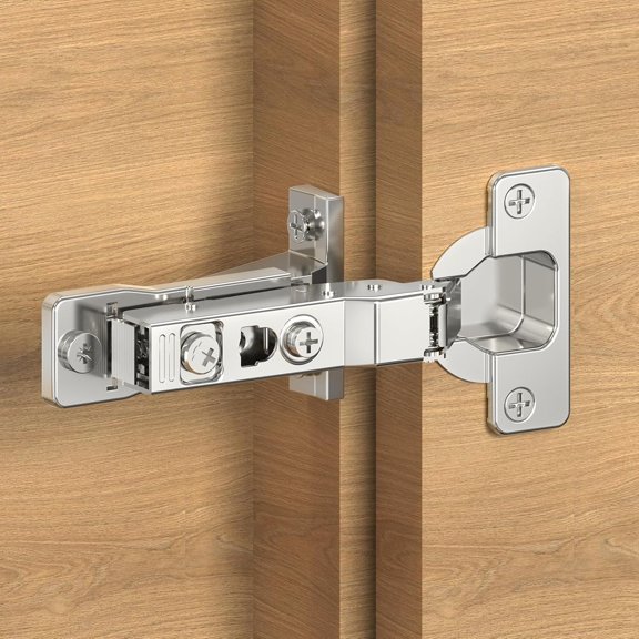 Face Frame Inset Cabinet Hinge (4pcs), 105 Face Frame Insert, Soft Close, Silent, 6 Way Adjustable Hinge for Kitchen Cabinets, Bookcases, Wardrobes