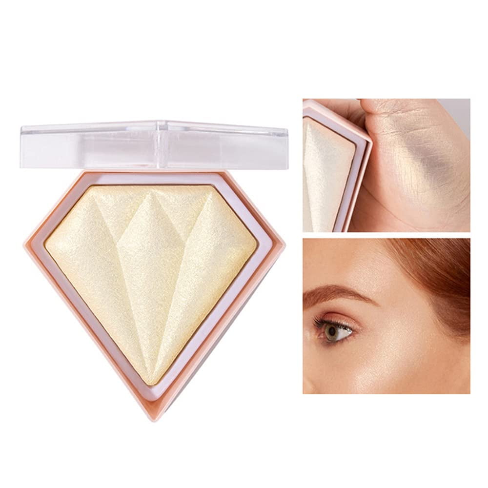 Face Glitter Blush Pink Shimmer Highlighter Blusher Powder Makeup