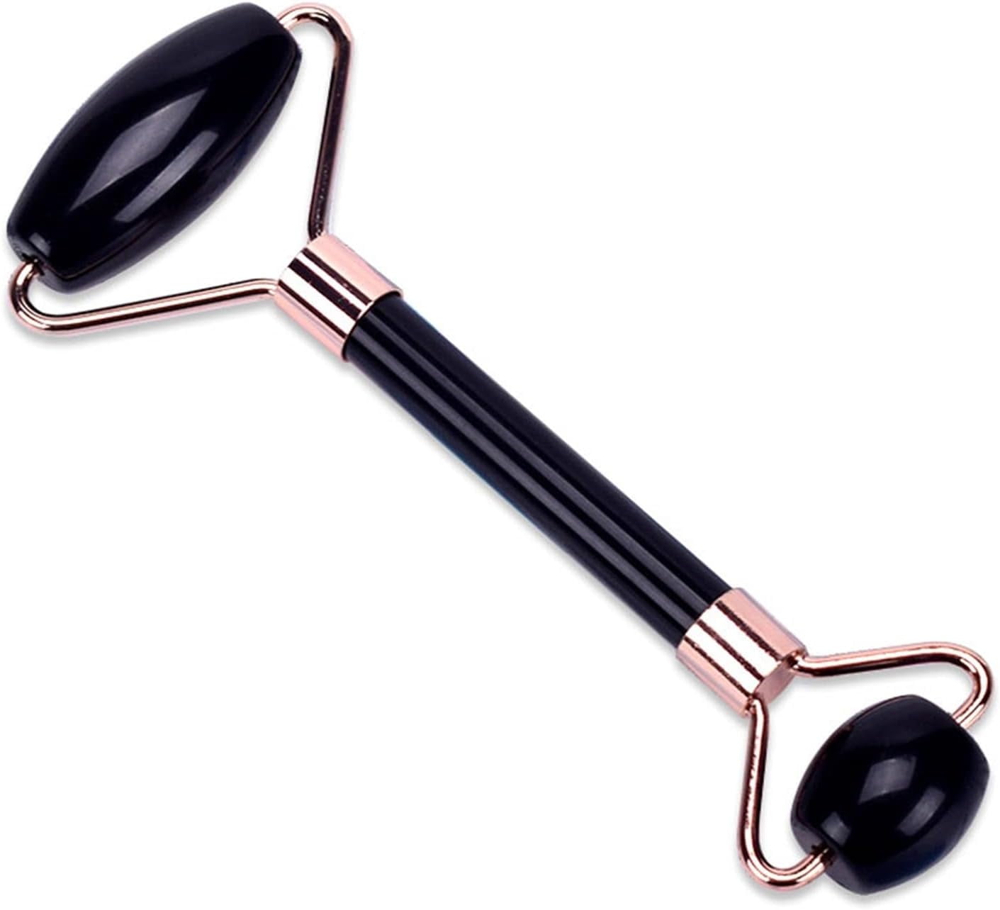 Face Jade Massage Roller Black Obsidian Gemstone Massager Tools Slimming Face Wrinkle Removal 1Pcs