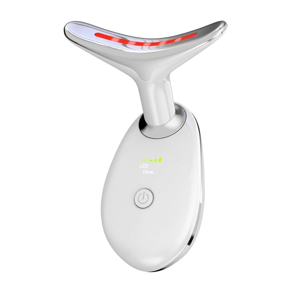 Face Lift Device Facial Device Anti Wrinkles Face Massager. Vibration, Thermal, Microcurrent, 3 in 1 Portable Electric Face Lifting for Face & Neck(White)
