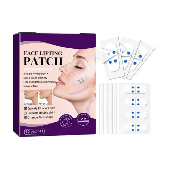 Face Lift Tape, Face Lift Tape Invisible, Face Tape Lifting Invisible, Face Tape Instantly Lifts Sagging Skin Around The Face, Hides The Double Chin and Creates A v-Shaped Face 60PCS