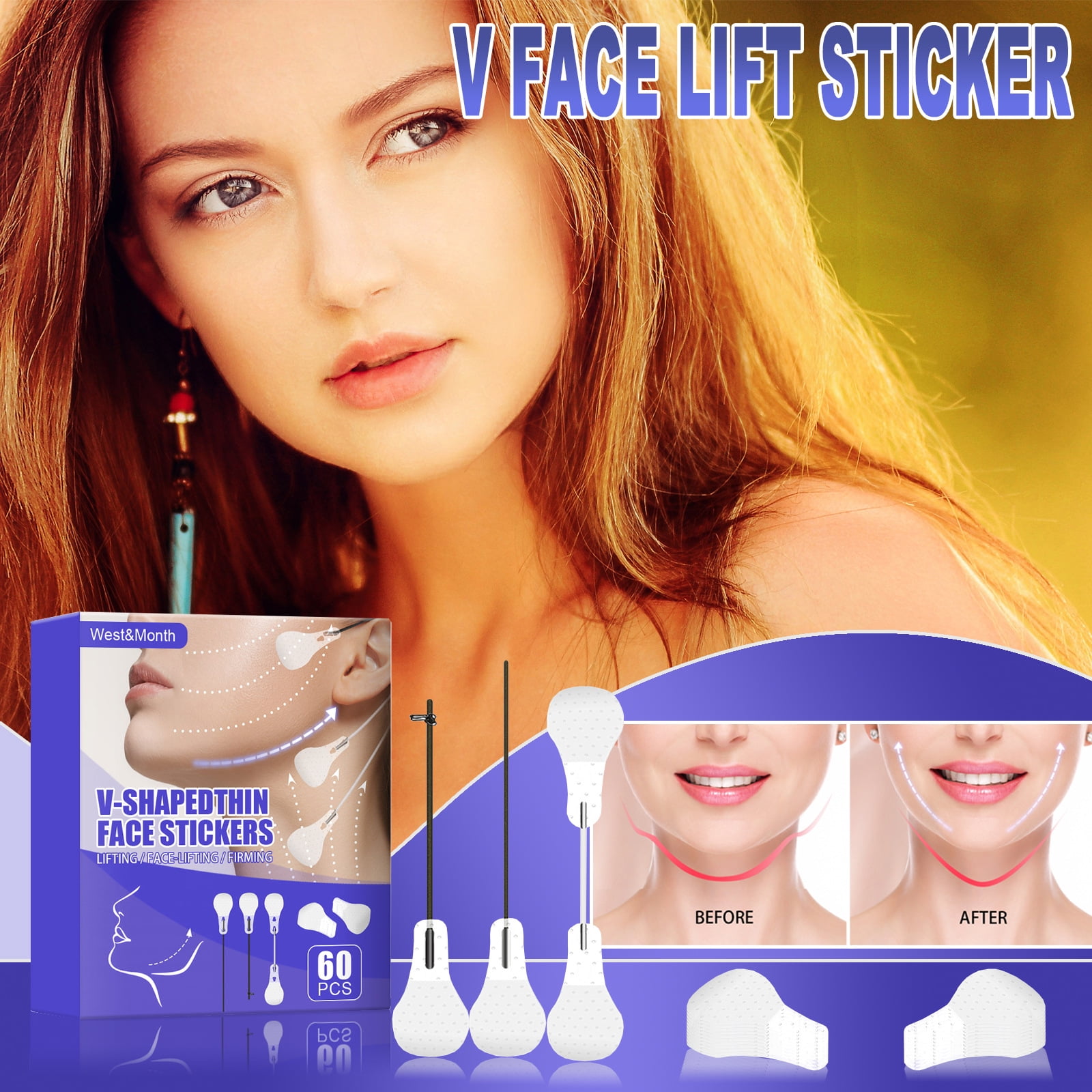 Face Lift Tape, Instant Invisible Face Sticker, Face Lift Sticker, Face ...