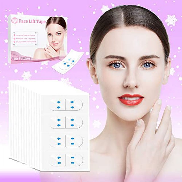 Face Lift Tape Invisible,100PCS Invisible Face Lifter Tape, Face Lift