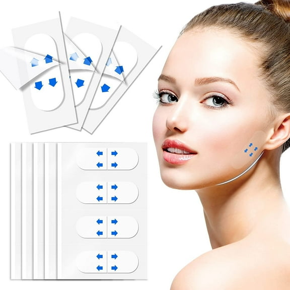 Face Lift Tape Invisible, 160 Pcs Instant Neck Facial Lifting Tape Stickers Firming Chin Fade Fine Lines Shape V-shaped Face