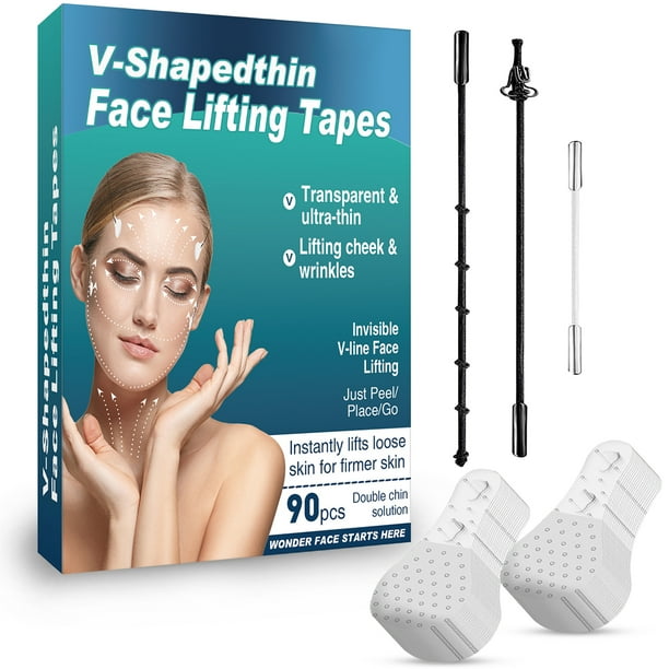Face Lift Tape Invisible, 90Pcs Ultrathin Face Tape with High