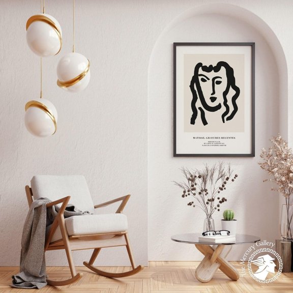 Face Lines Art Minimalist Decorative Design Accent Display Room Living Bedroom Wall Art