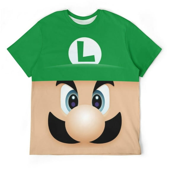 Face Luigi's Mansion Unisex Short-sleeve Shirt For Men Women Novelty 3D Print T-Shirt Soft Comfortable Tee Shirts