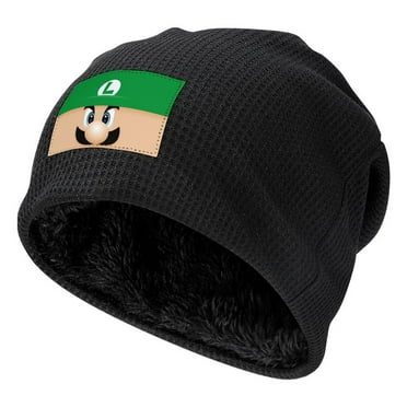 Face Luigi's Mansion Unisex Stretchable Knitted Beanie Hat Daily Plush Pullover Cap Winter Warm Soft Skull Cap For Men Women
