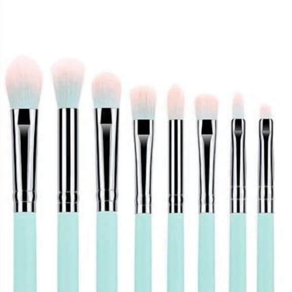 Face Makeup Brush Set for Blending and Application Beauty Tools Kit with Soft for Everyday Use 12PCS, 7.1inch, Sky Blue