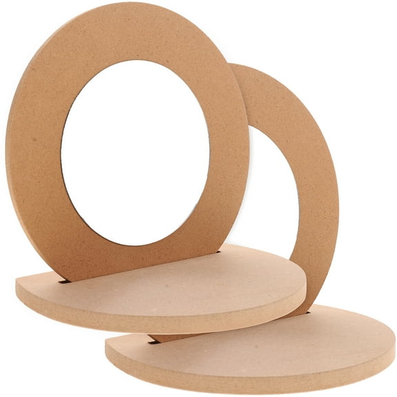 FRCOLOR DIY Mirror for Kids Perfect for Painting and Decorating 2 Pieces Round Plastic Mirrors