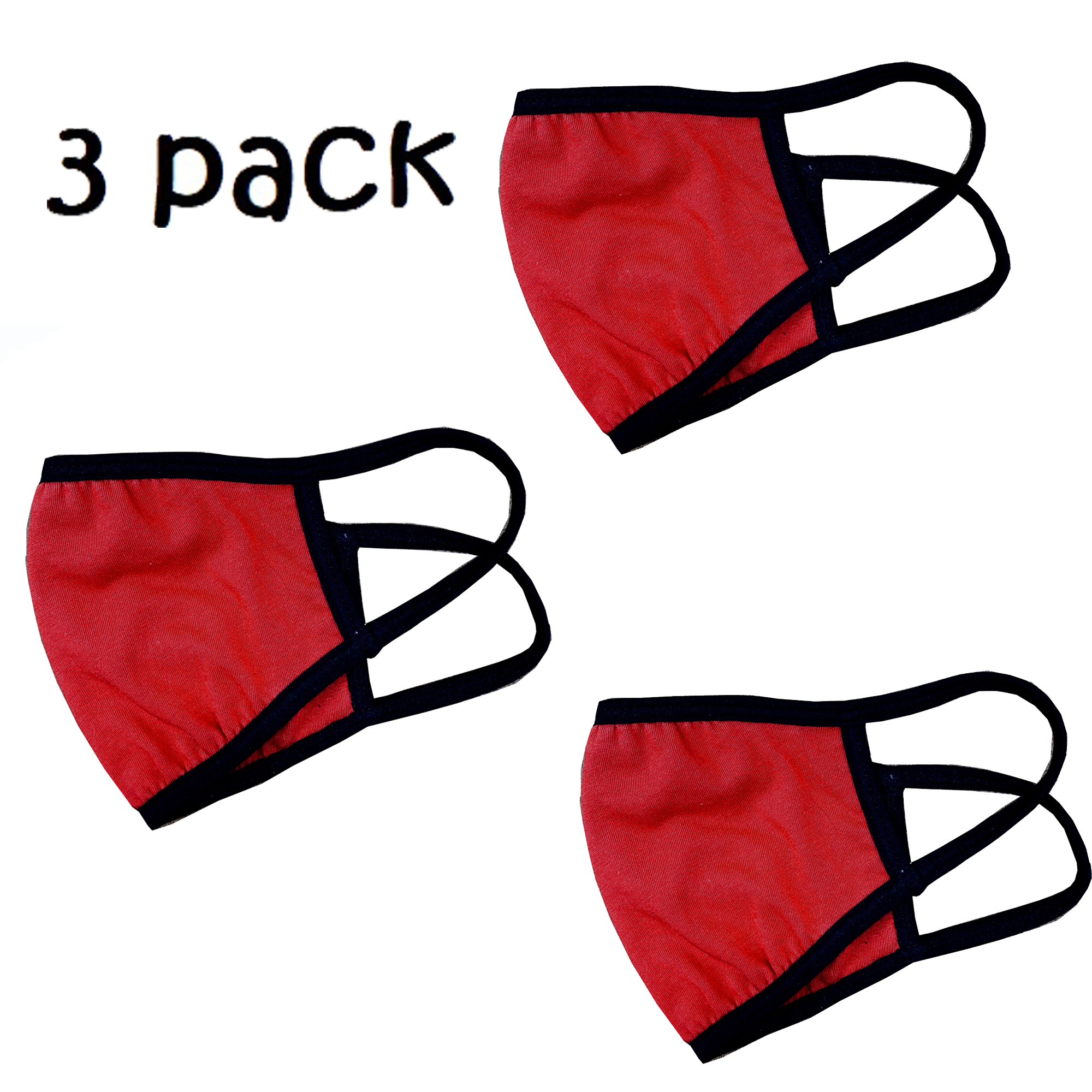 Face Mask 3 Pack Unisex Reusable Machine Wash for Men Women Made In USA