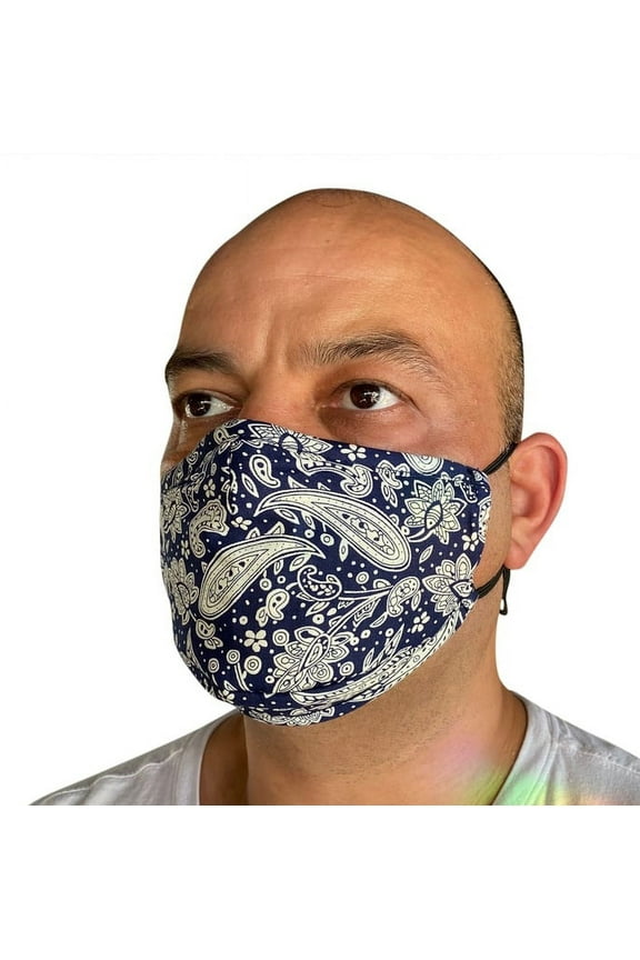 Face Mask 4 Layers 100% Cotton Washable Reusable With Filter Pocket. Unisex