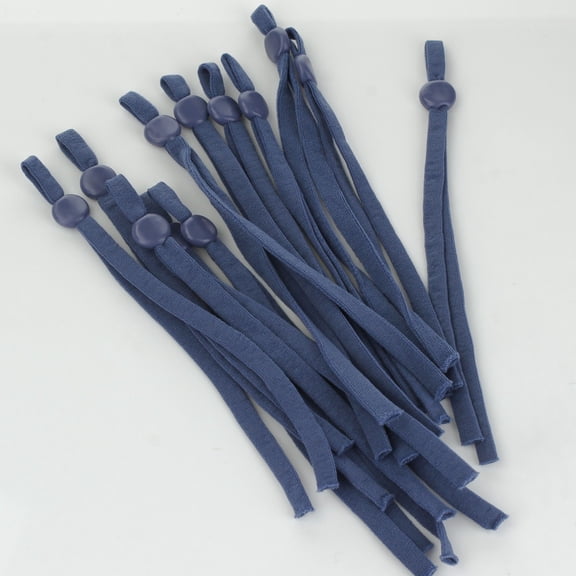 Face Mask Adjustable Ear Loops - 12pcs - Steel Blue