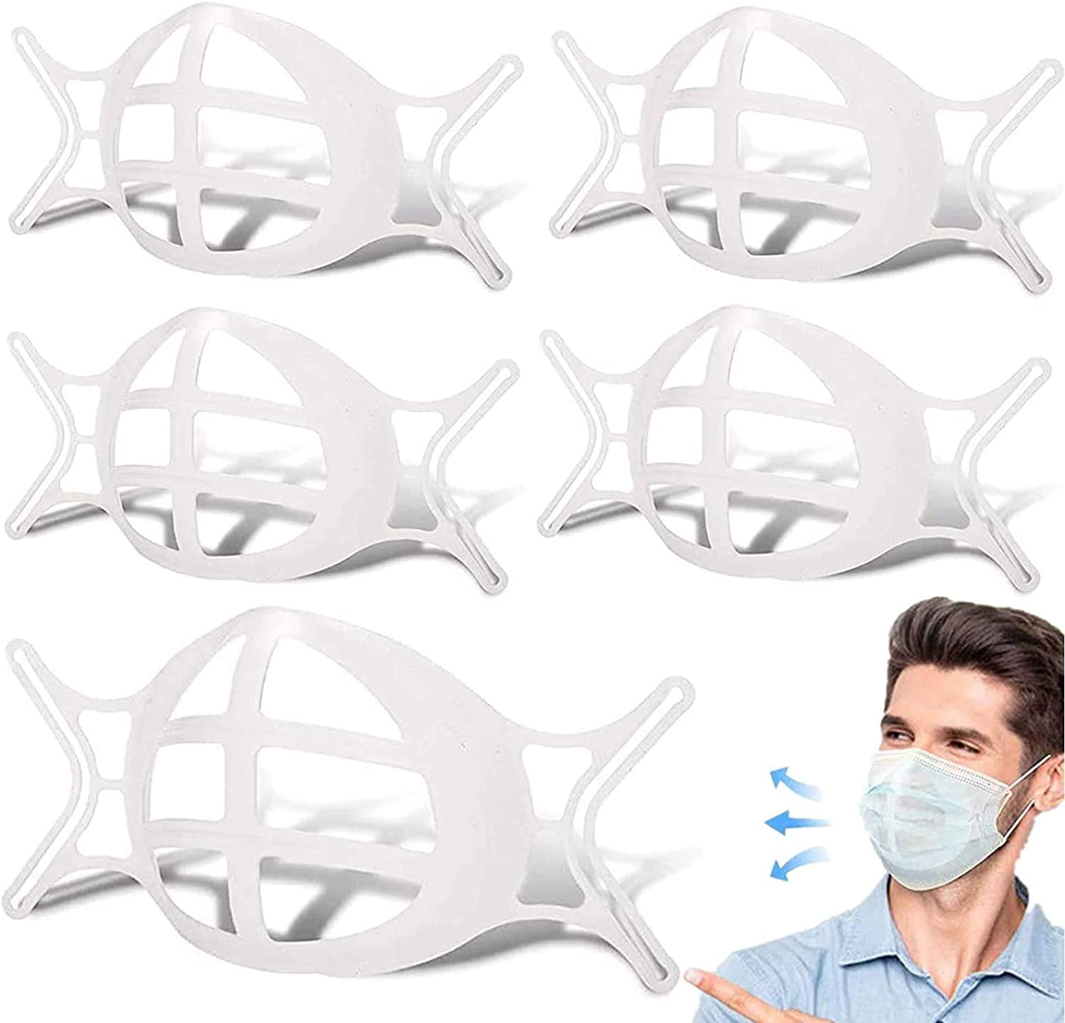 Face Mask Bracket Large for Men,3D Mask Bracket Internal Support Frame