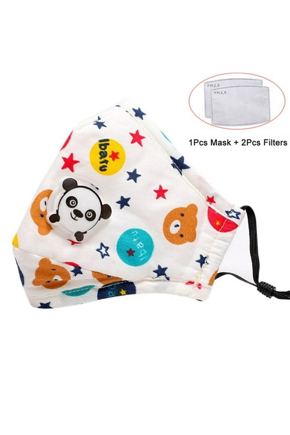 Face Mask Children Respirator Filter PM2.5 Anti-pollution Activated Carbon Kids