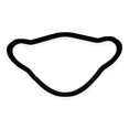 thumbnail image 1 of Face Mask Cookie Cutter with Easy Push Design, 1 of 4