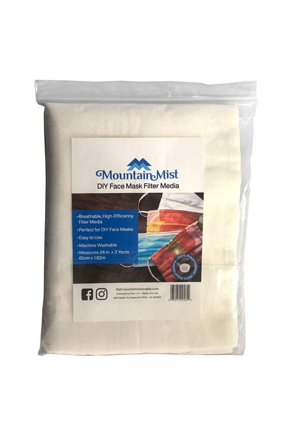 Face Mask Filter Media 24-Inches x 3-Yards by Mountain Mist