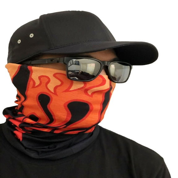Face Mask Flames Face Covering Bandana Seamless Multifunctional Unisex Headwrap Balaclava US SELLER!