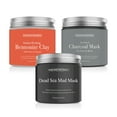 Face Mask Gift Set includes Natural Mud Mask, Clay Mask and Charcoal Face Mask by Pure Body