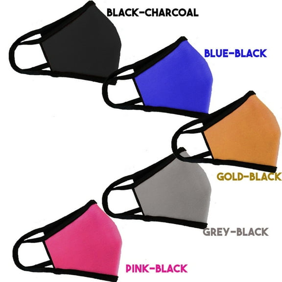 Face Mask Hand Made Cotton Mask Color Blue-Black