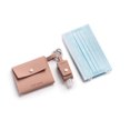 thumbnail image 1 of Face Mask Holder Case Storage Protector Organizer PU Leather Mask Storage Hand Sanitizer Holster Set Foldable Mask Temporary Storage Folder Key Hanging Buckle Wallet (PINK), 1 of 2
