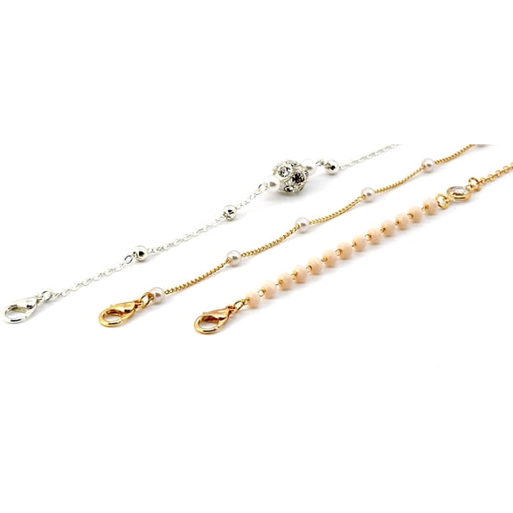 Face Mask Lanyard for Women, Multifunction Mask Chain and Glasses Strap, Luxurious Face Mask Holder, Mask Necklace Holder with Eyeglass Holder, Comfortable Chain Necklaces for masks (Silver Lantern)