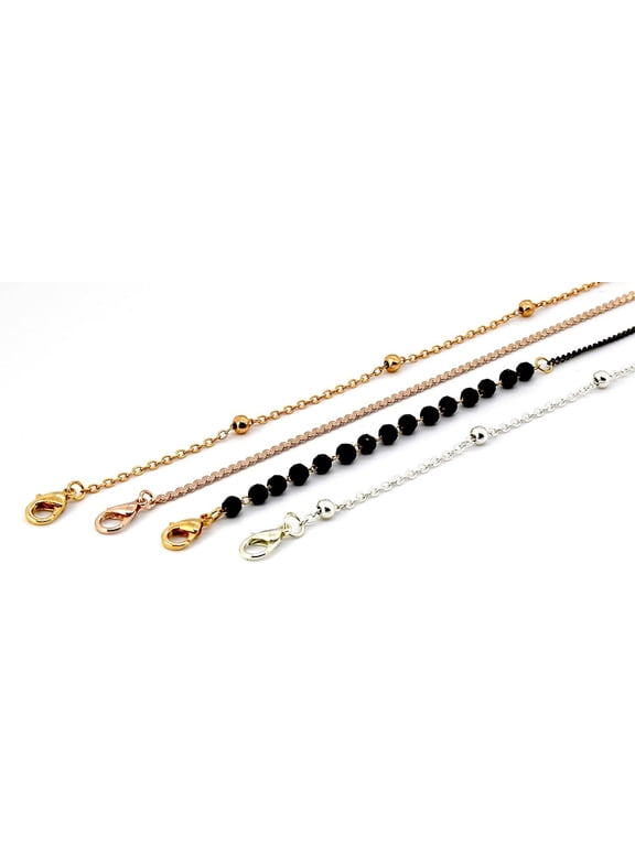 Face Mask Lanyard for Women, Multifunction Mask Chain and Glasses Strap, Luxurious Face Mask Holder, Mask Necklace Holder with Eyeglass Holder, Comfortable Chain Necklaces for masks (Gold Beads)