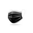 thumbnail image 1 of Face Mask Lot Mouth Nose Protector Respirator Masks with Filter Individual Pack Black 250 Pack, 1 of 2